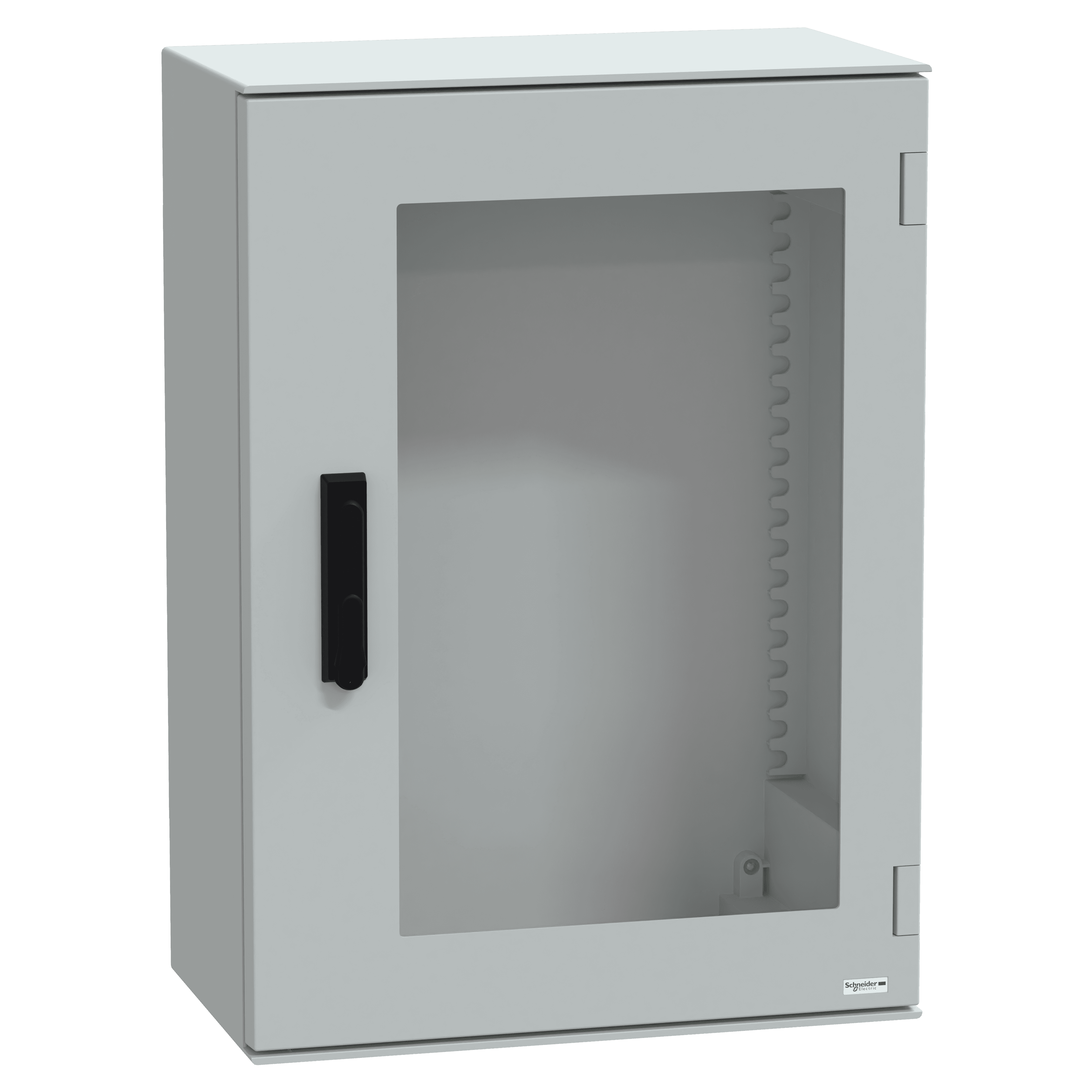 Wall mounted polyester enclosure, Thalassa PLM, glazed door, with handle, 747x536x300mm, IP66, IK08, RAL 7035