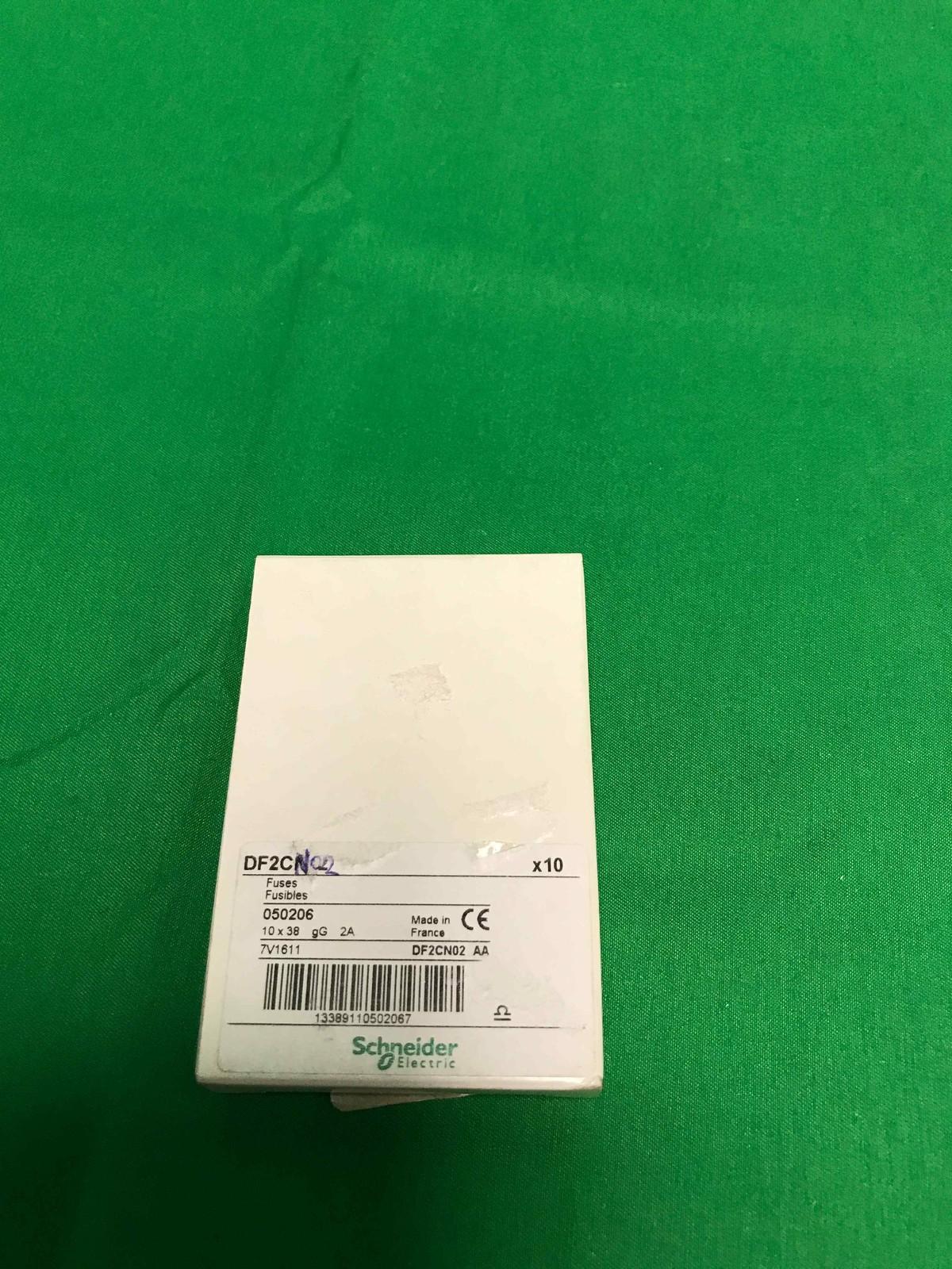 NFC cartridge fuses, TeSys GS, cylindrical 10mm x 38mm, fuse type gG, 500VAC, 2A, without striker
