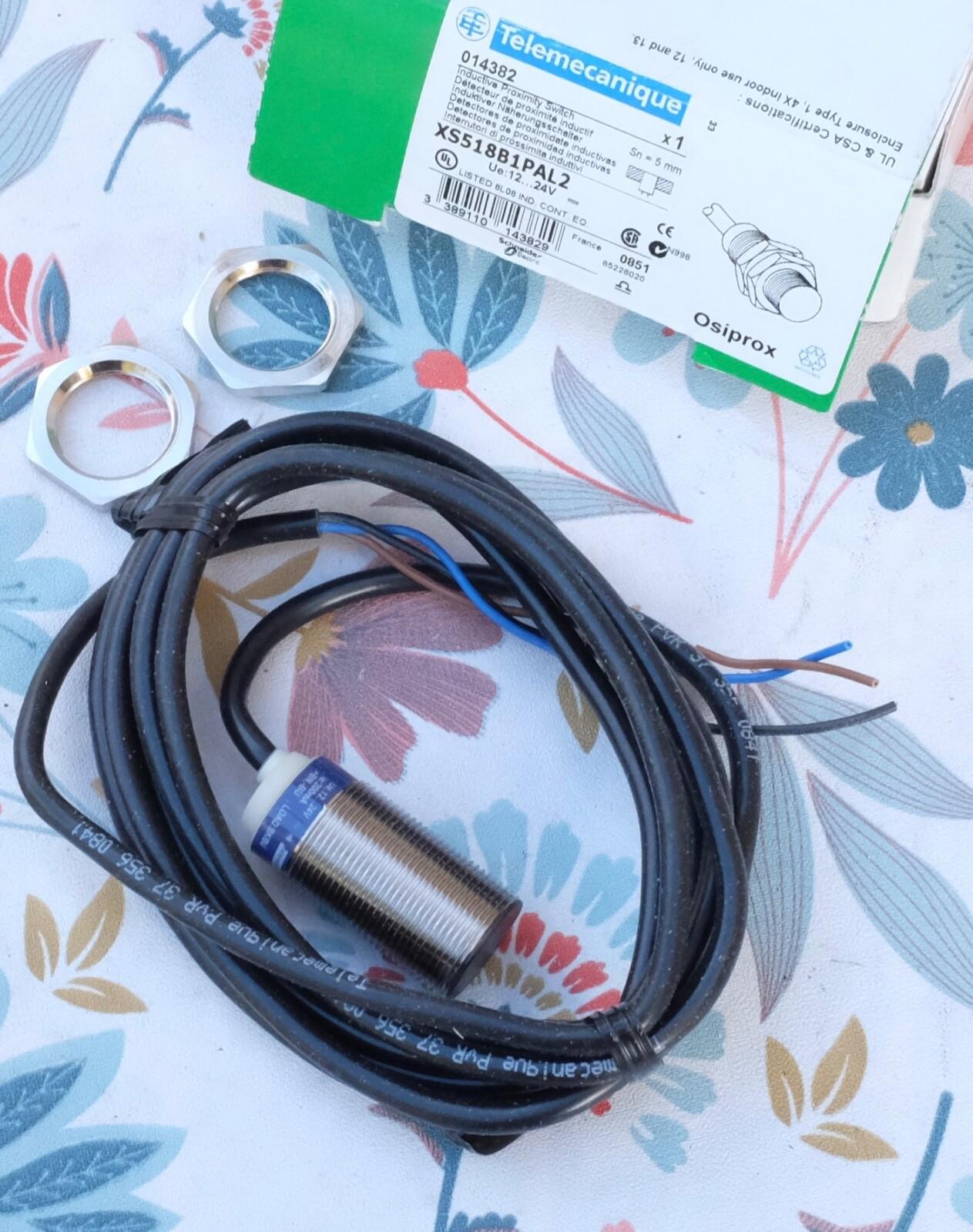Inductive proximity sensors XS, inductive sensor XS5 M18, L39mm, brass, Sn5mm, 12...24 VDC, cable 2 m