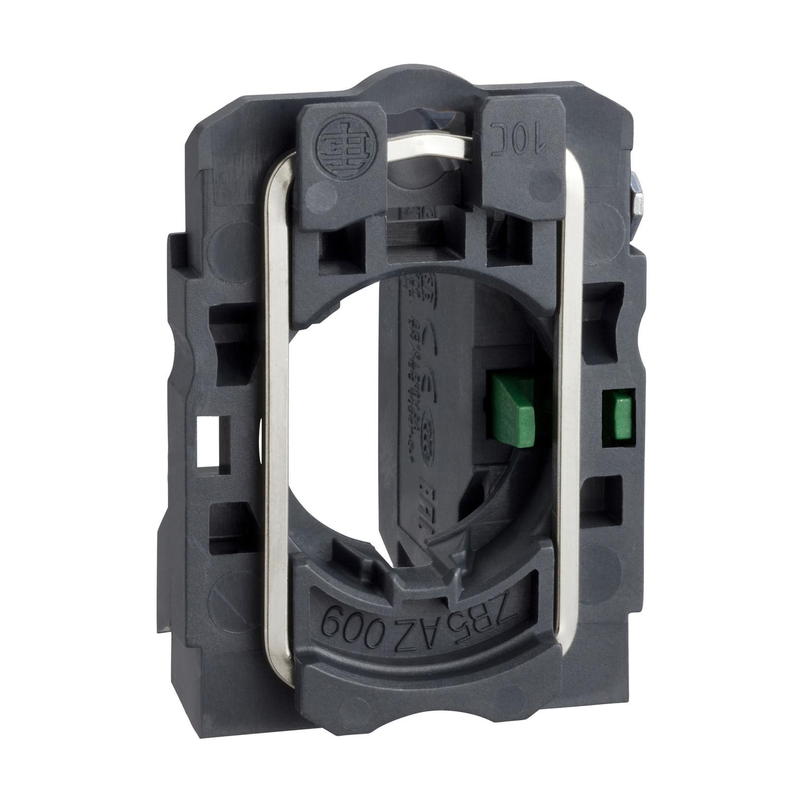 Complete body contact assembly, Harmony XB5, single contact, with body fixing collar, screw clamp terminal, 1NO, set of 100