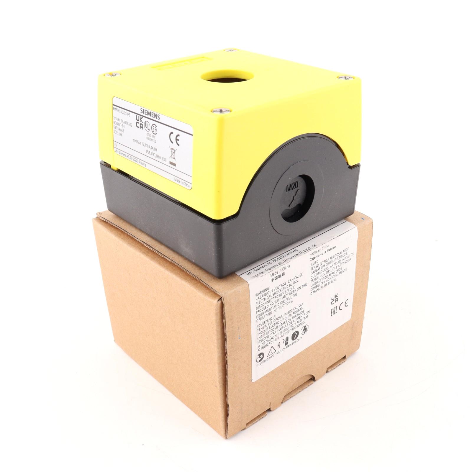 ENC PLASTIC, YLW TOP, 1 HOLE, 22MM, EMPTY