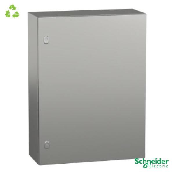 Wall mounted enclosure, Spacial S3X, stainless steel 304L, plain door, 800x600x250mm, IP66