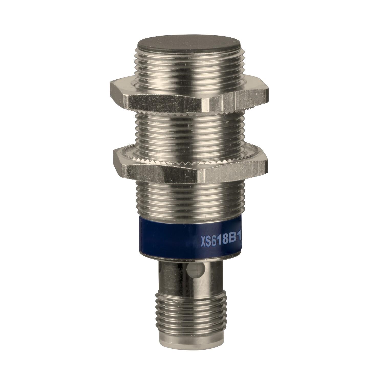 inductive sensor, XS6, M18, L74 mm, brass, sensing 8 mm, 12 to 48 VDC