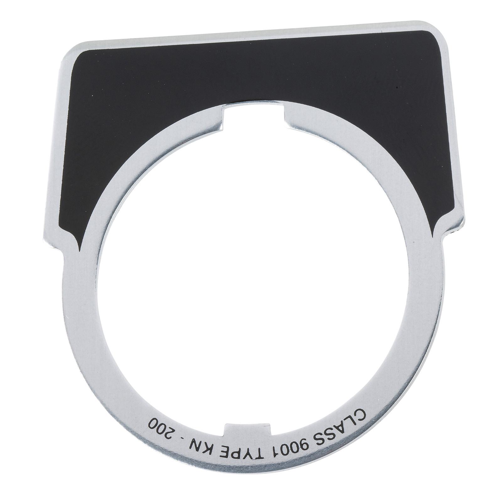 30mm push button, Type K, blank black aluminum legend plate