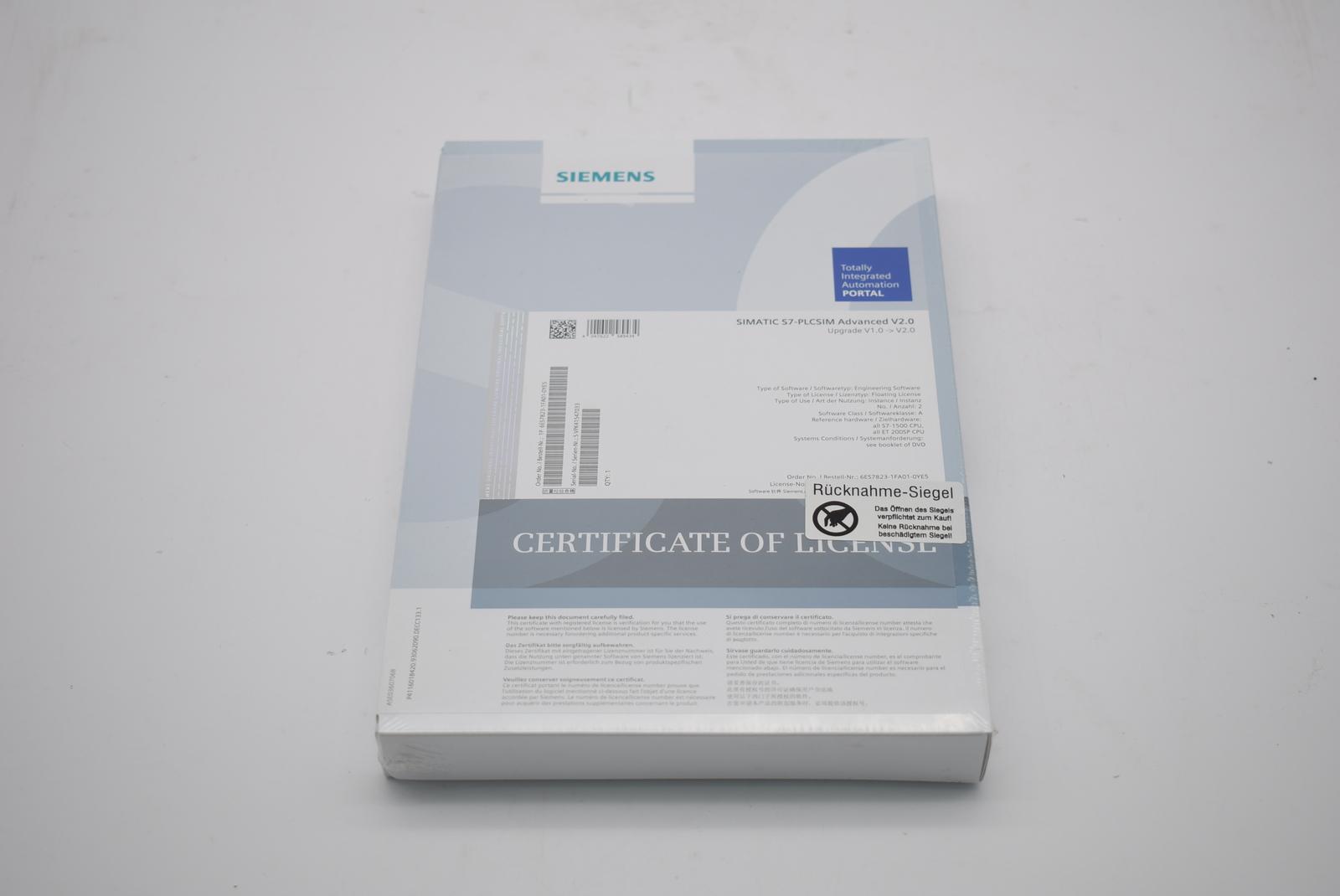 SIMATIC S7-PLCSIM Advanced Upgrade V2.0
