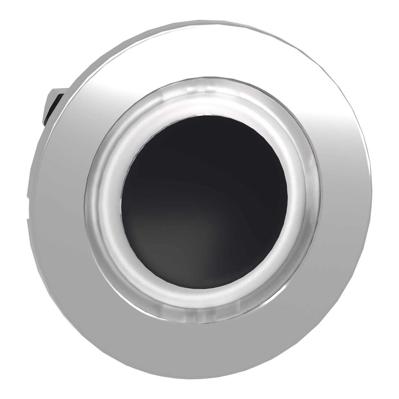 Head for illuminated push button, Harmony XB4, plastic, white flush, 30mm, universal LED, spring return, illuminated ring