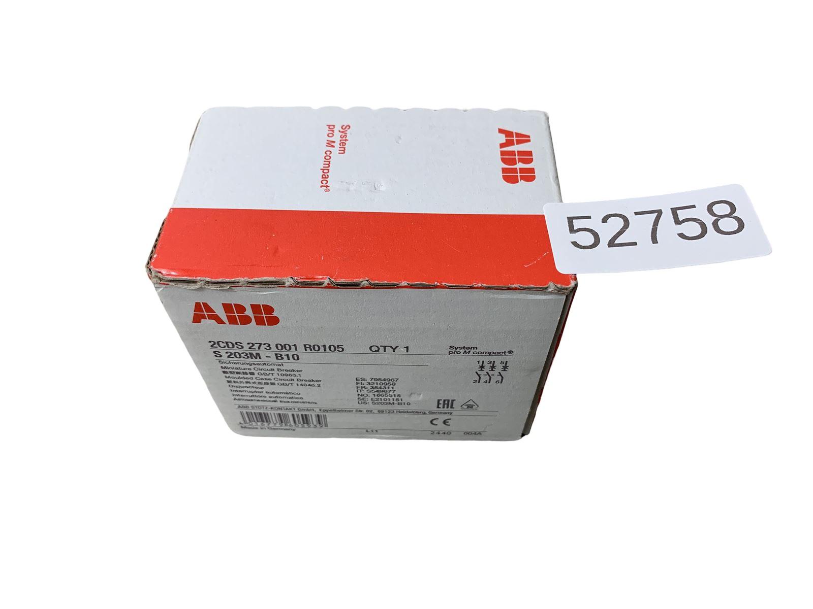 S203M-B10 Miniature Circuit Breaker - 3P - B - 10 A