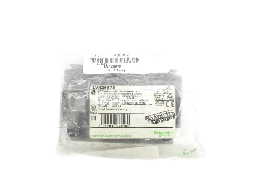 Circuit breaker accessory, PowerPacT B, lug kit, mechanical, 15A to 125A, 4 pole, qty 1, EverLink, control wire terminal
