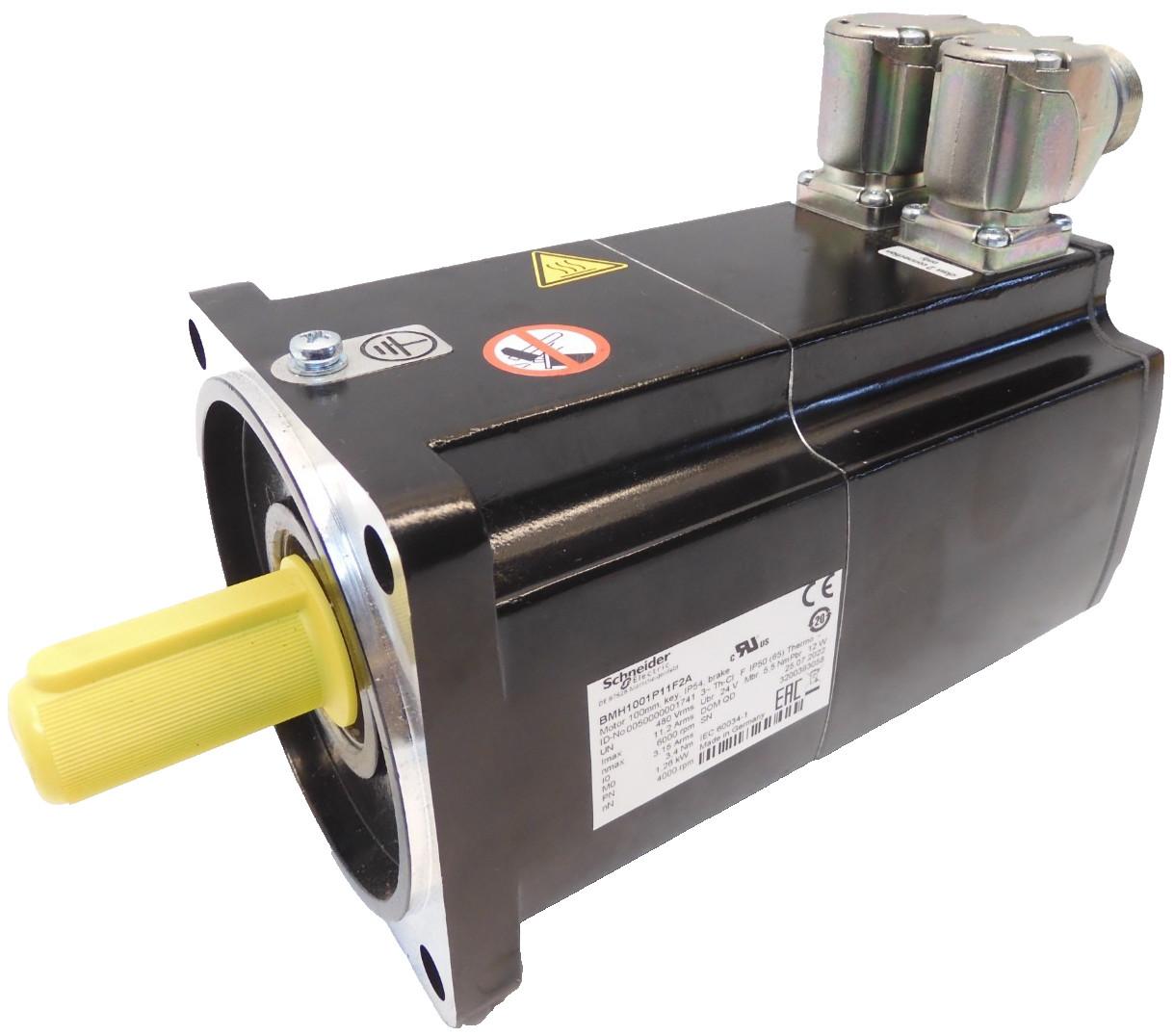 servo motor BMH, Lexium 32, 3.3Nm, 6000rpm, keyed shaft, with brake, IP54, 128bit encoder