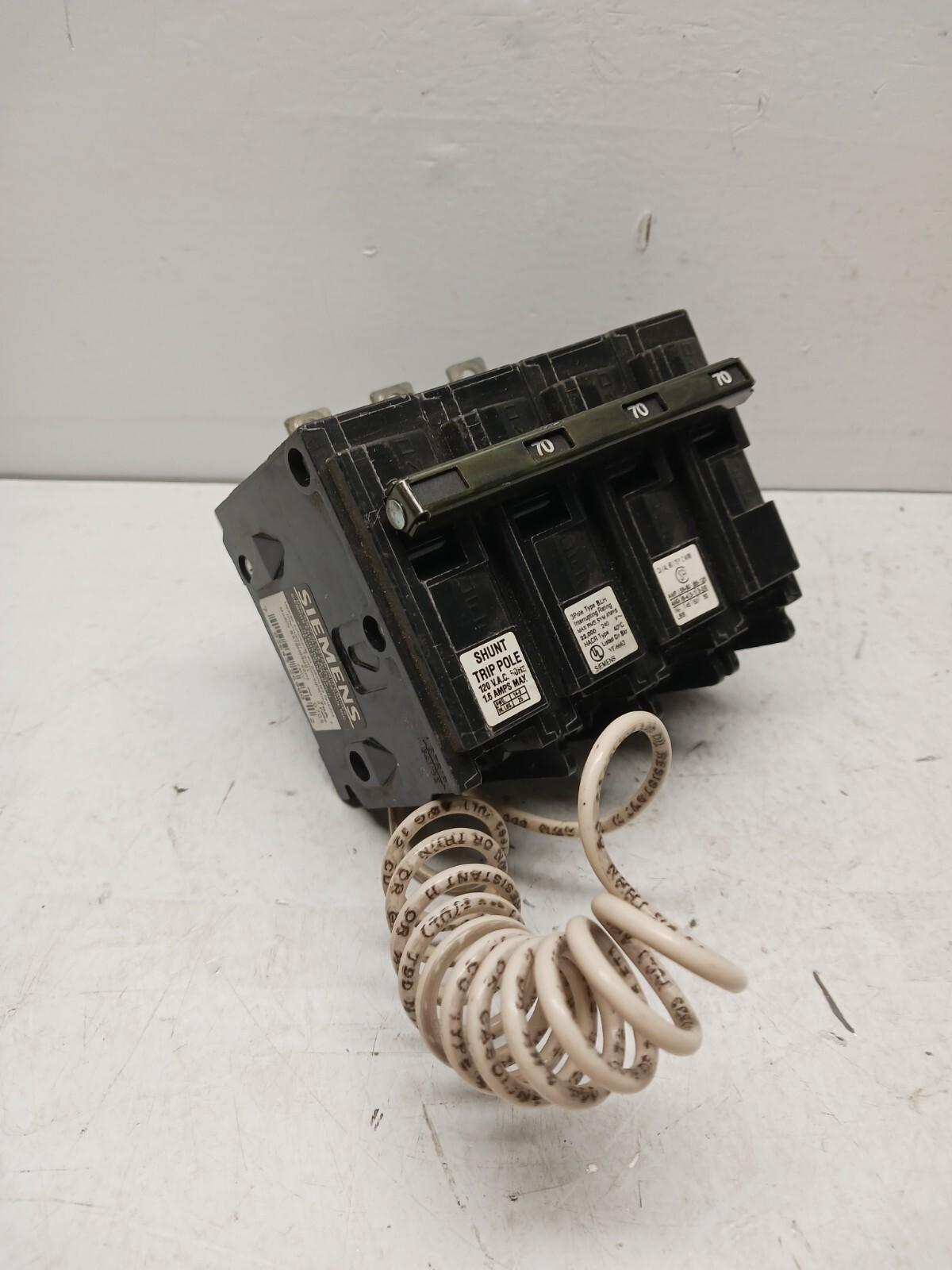 BREAKER 70A 3P 240V 22K BLH 120V SHUNT