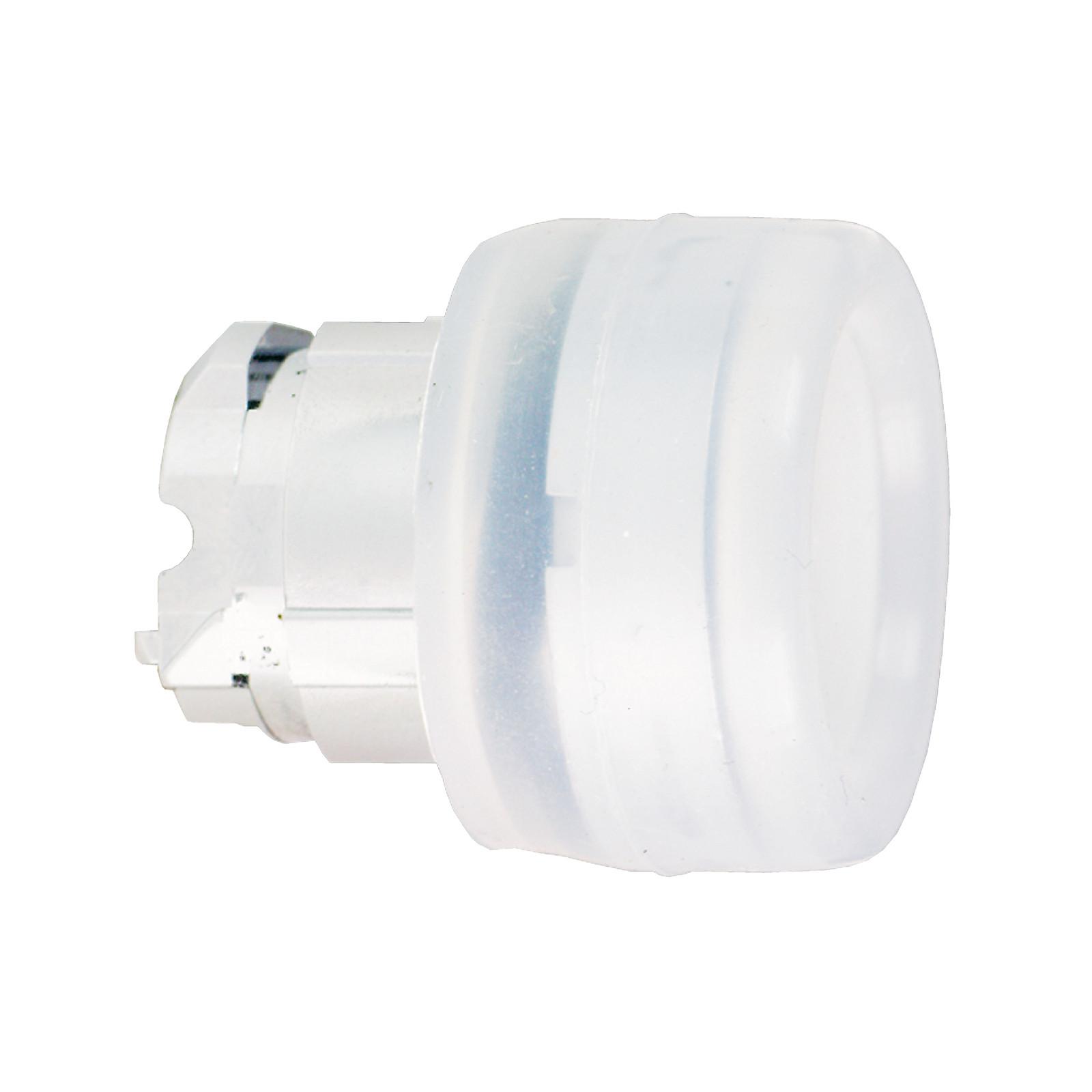 Head for non illuminated push button, Harmony XB4, metal, projecting, white, 22mm, spring return, booted, unmarked