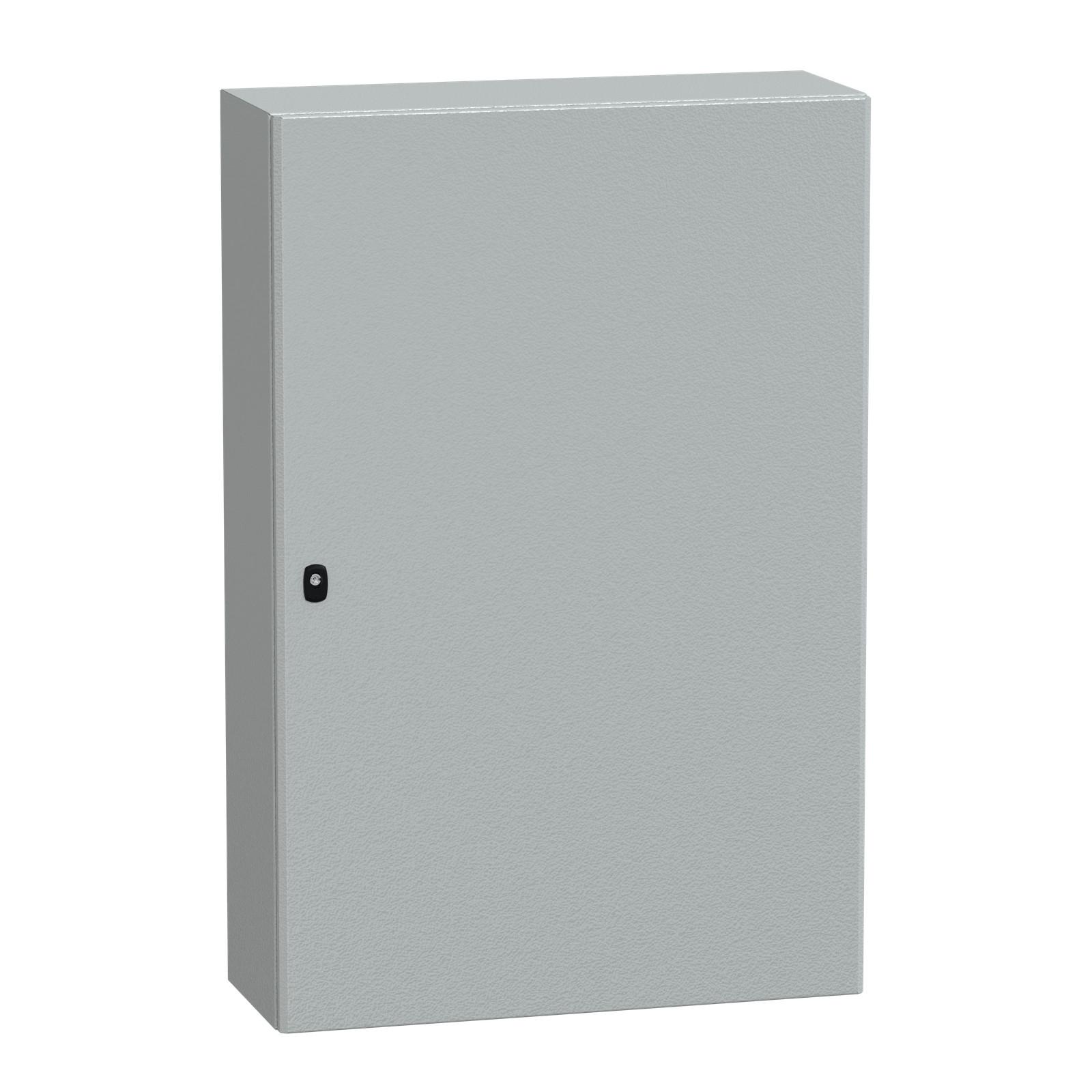 Wall mounted steel enclosure, Spacial S3D, plain door, with mounting plate, 1200x800x300mm, IP66, IK10