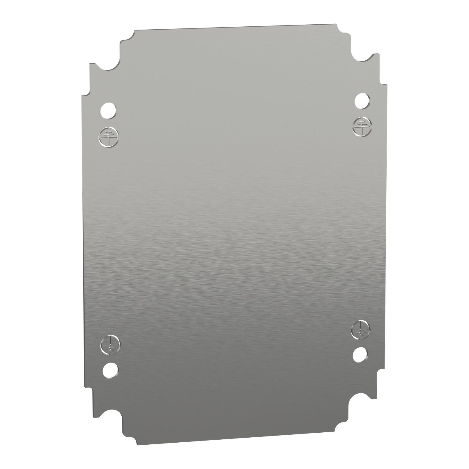 Plain mounting plate H250xW200mm made of galvanised sheet steel