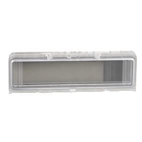 Plastic window with hinged transparent cover, L195xW165xD13mm.