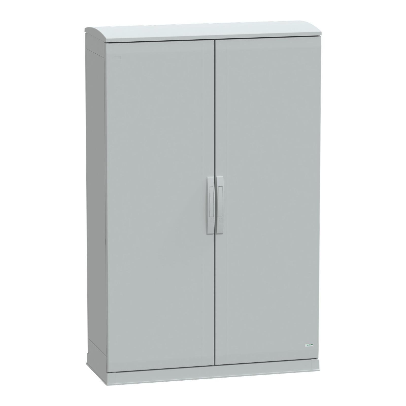 Floor standing polyester enclosure, Thalassa PLA, open bottom, ventilated canopy, 1500x1000x420mm, IP44, IK10