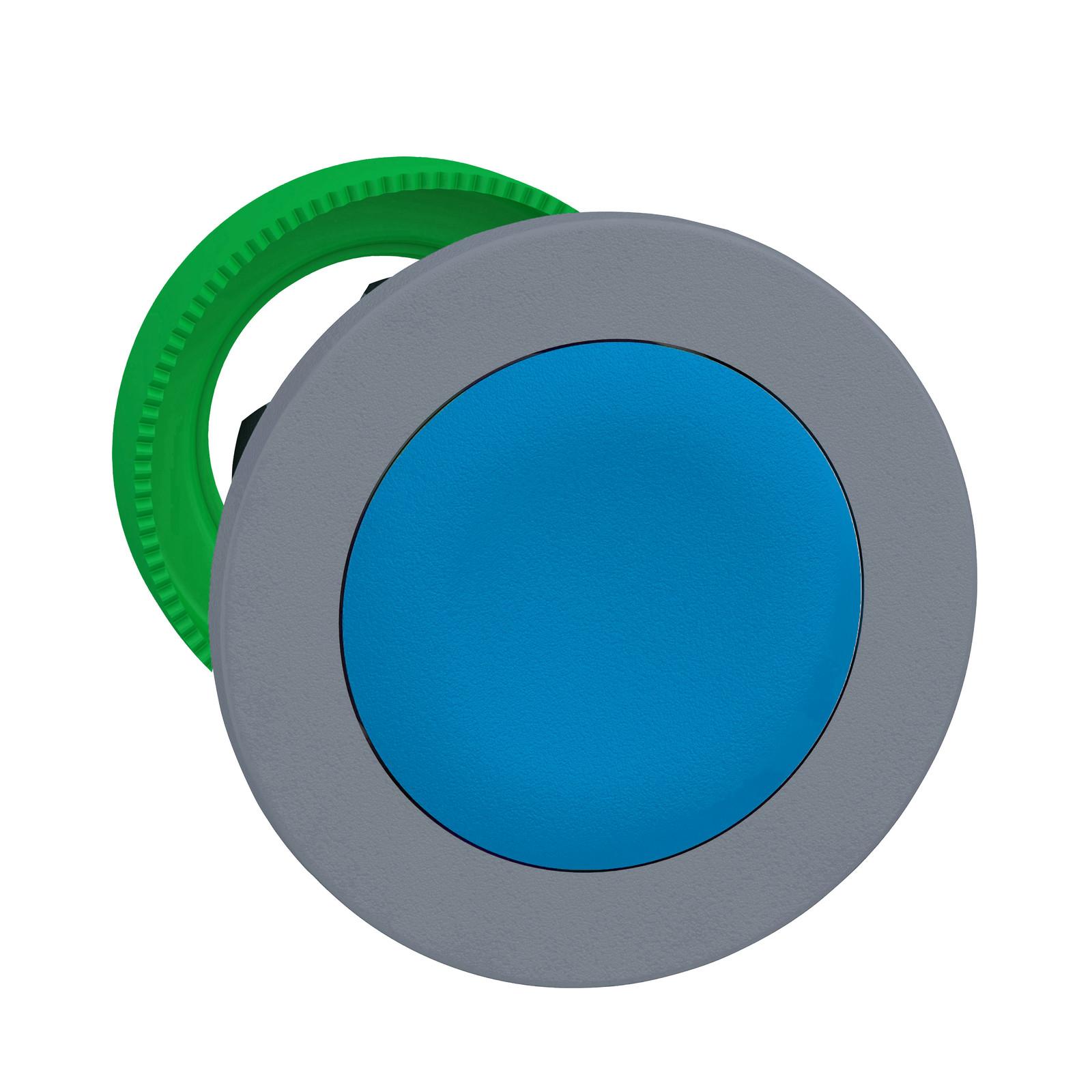 Head for non illuminated push button, Harmony XB5, flush mounted blue flush caps pushbutton push