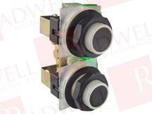 30mm Push Button, Type SKYP, single speed push button, two momentary interlocked, no guard, black