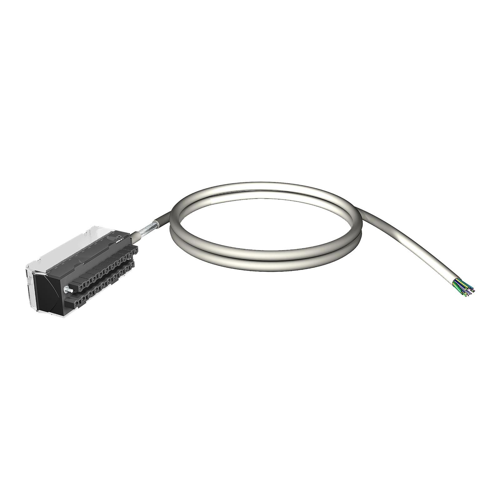 cord set, Modicon M340, 20-way terminal, one end flying leads, 10m