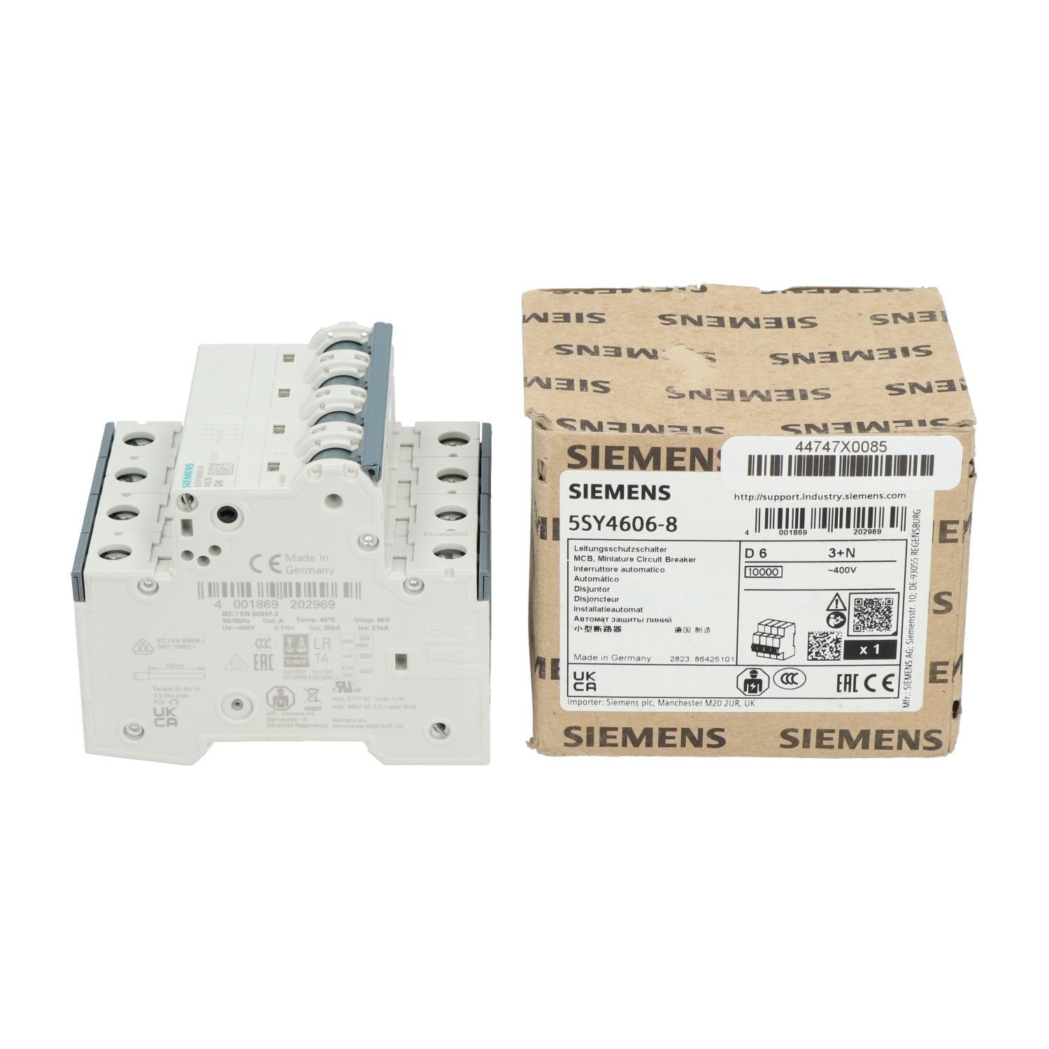 SUP PTOR 5SY4 3P+N 480V 6A 5K D-TRIP