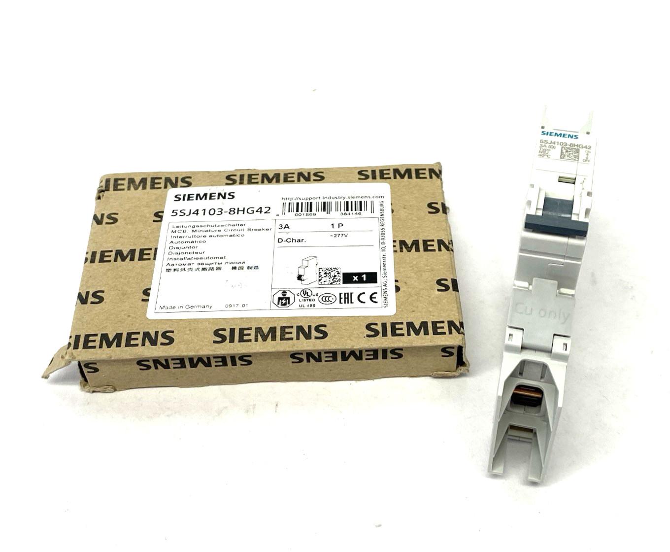 MCB 5SJ4 1P 277V 3A 10K D-TRIP