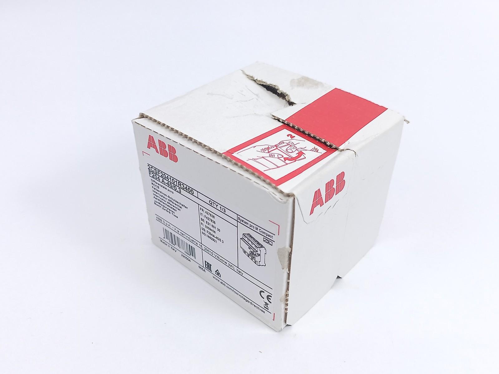 F204 A-40/0.3 Residual Current Circuit Breaker 4P A type 300 mA