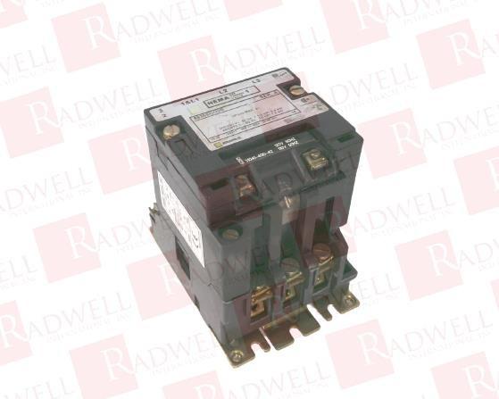 NEMA Contactor, Type S, nonreversing, Size 1, 27A, 10HP at 575VAC, 3 phase, up to 100kA, 4 pole, 120VAC coil, open