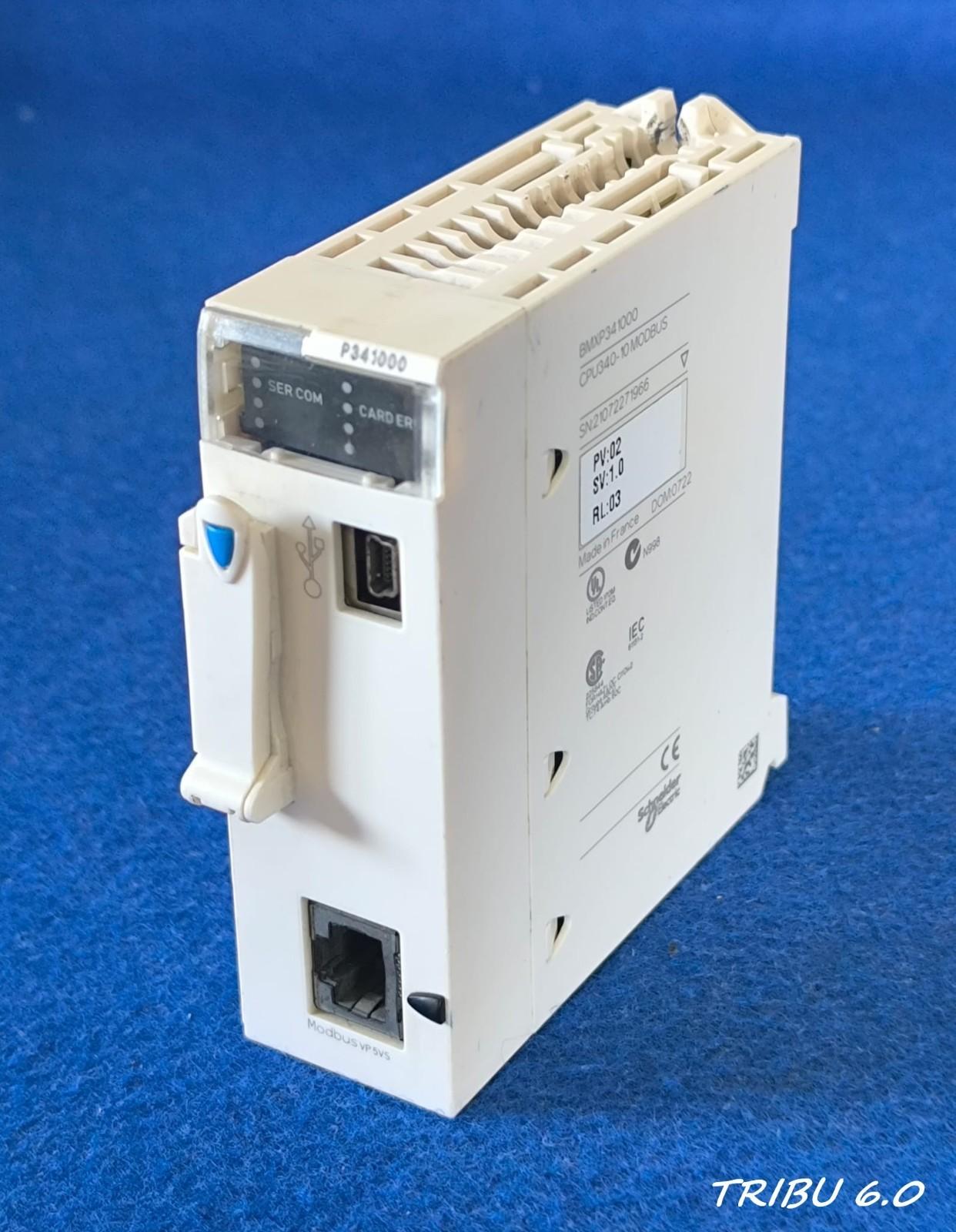 processor, Modicon M340, max 512 discrete, 128 analog IO, Modbus