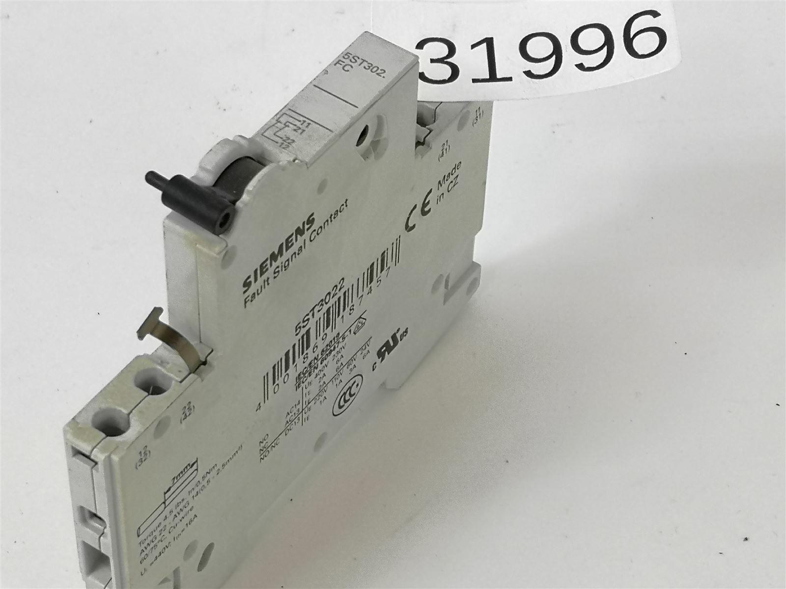 FAULT SIGNAL CONTACTS, 2NC, F.5SY