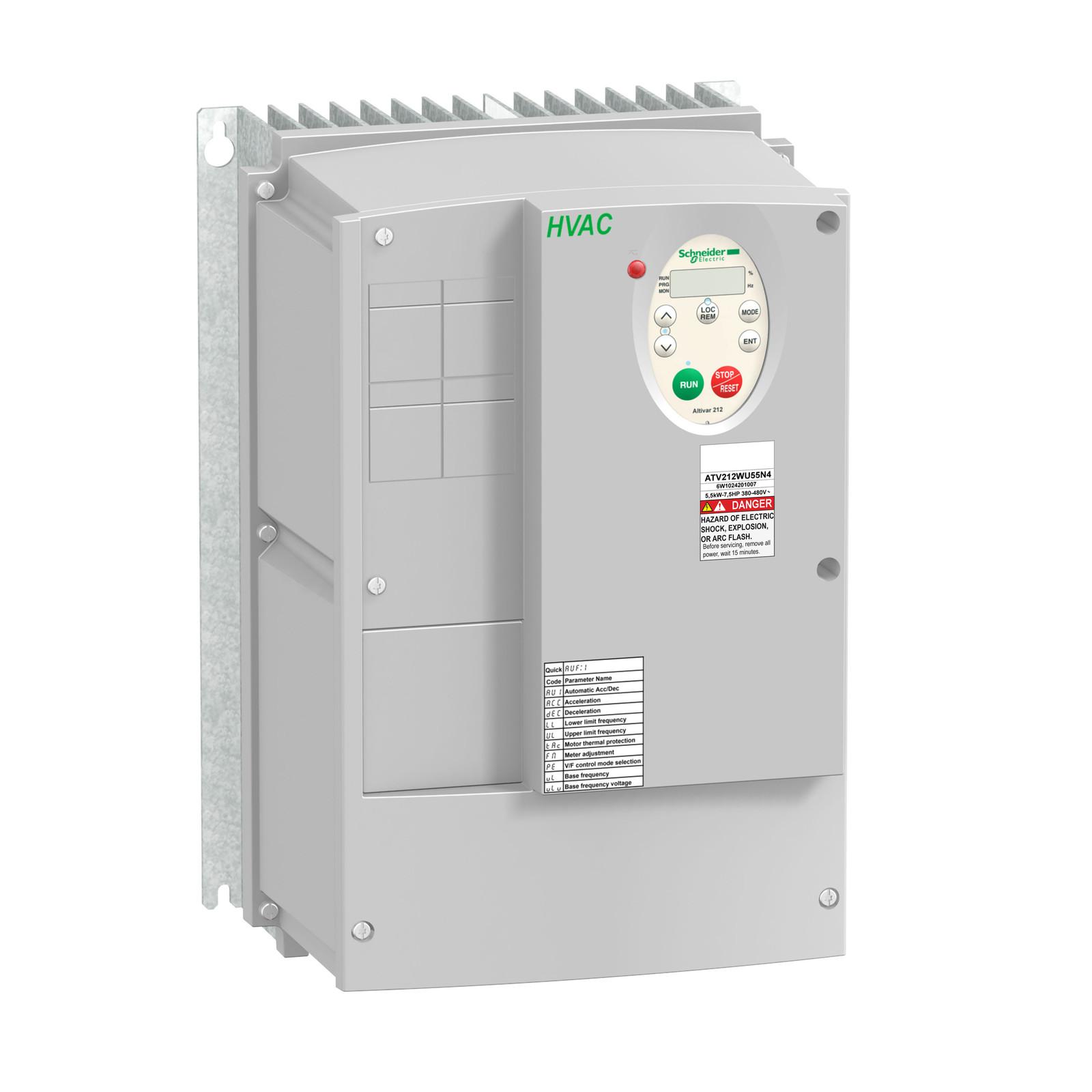 variable speed drive ATV212 - 7.5kW - 10hp - 480V - 3ph - EMC class C1 - IP55