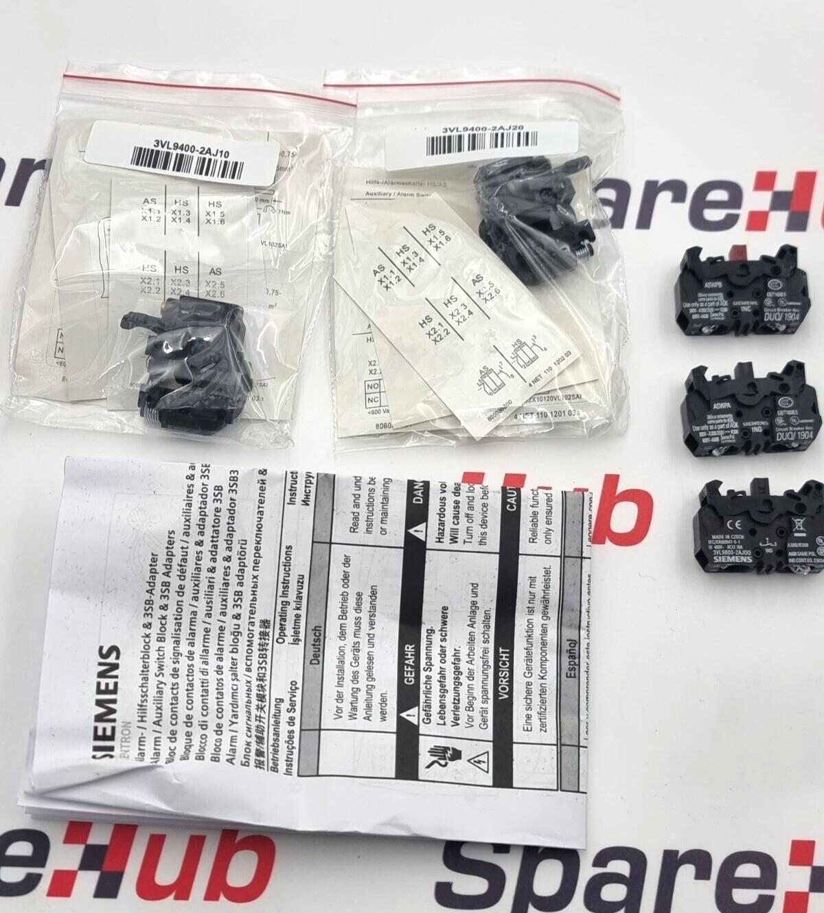 BRKR 3VL1-3VL4 TWO AUX SW 1A1B / ALARM