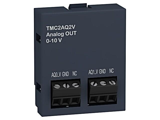 analogue output cartridge, Modicon M221, 2 analog voltage outputs, IO extension