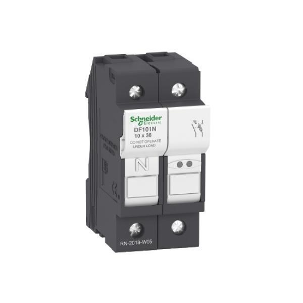 Fuse carrier, TeSys DF, 1P+N, 32A, 690VAC, fuse size 10x38 mm