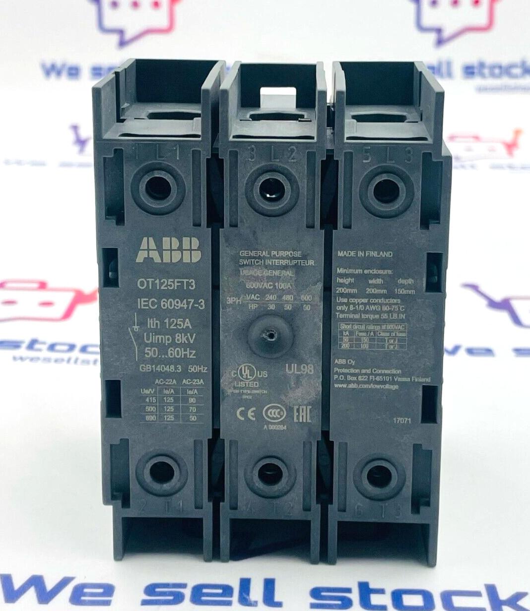OT125FT3 SWITCH-DISCONNECTOR