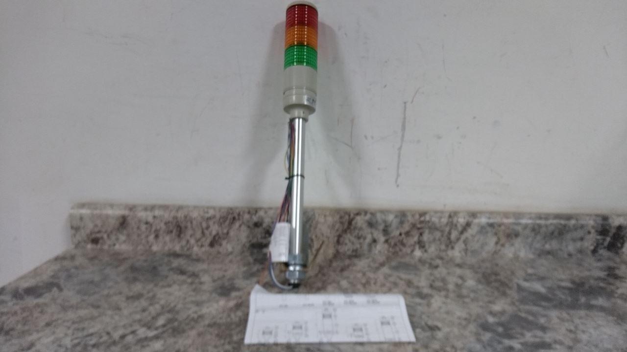 Monolithic pre wired tower light, Harmony XVC, plastic, red orange green, 60mm, tube mounting, steady or flashing, buzzer, IP23, 24V AC DC