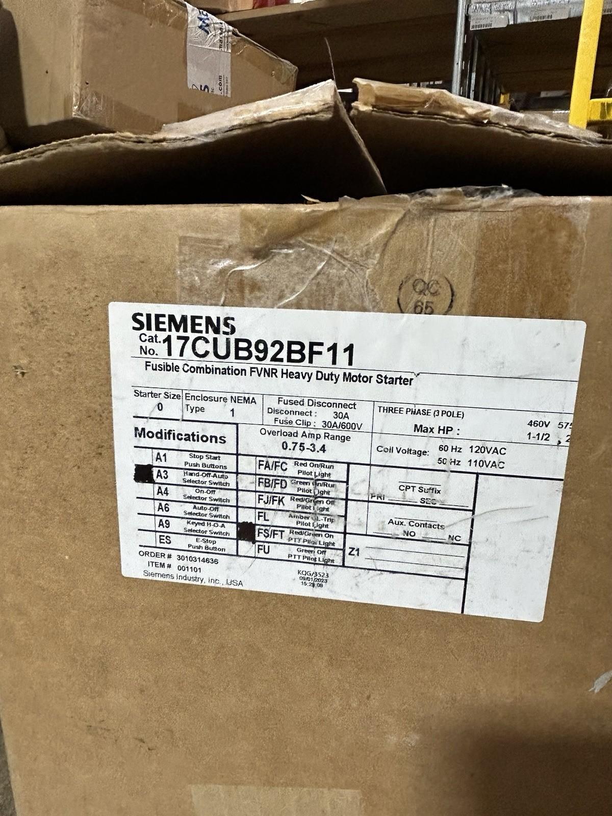 Starter, Combo SZ0, 0.75-3.4Amps, N1, 120V