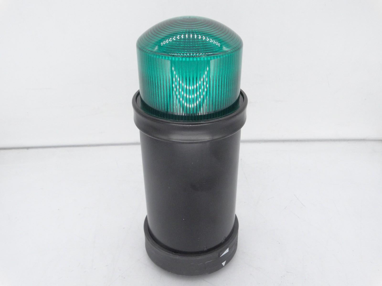 Indicator bank, Harmony XVB, illuminated unit, plastic, green, 70mm, integral flash discharge tube, 10joule, 24V AC/DC