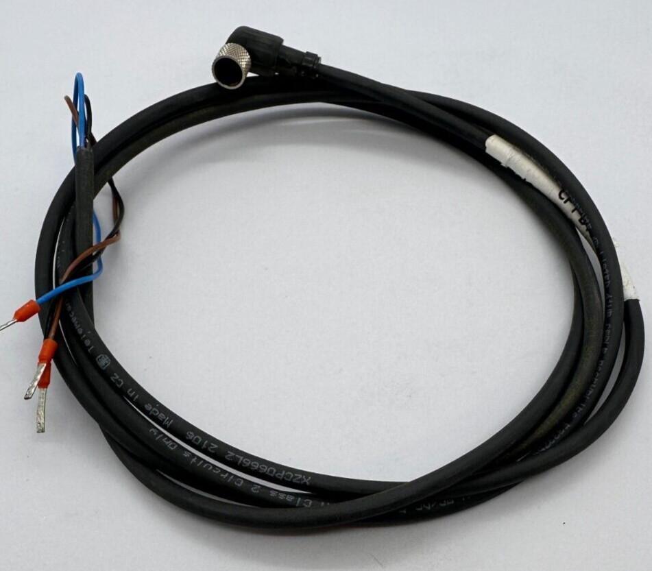 Pre wired connectors XZ, elbowed female, M8, 3 pins, cable PUR 2 m