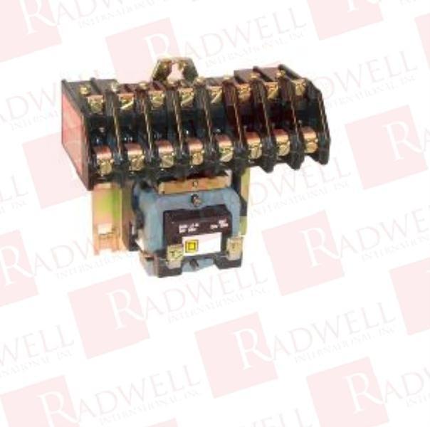 Contactor, Type L, multipole lighting, electrically held, 30A, 8 pole, 600V, 110/120VAC 50/60Hz coil, open style