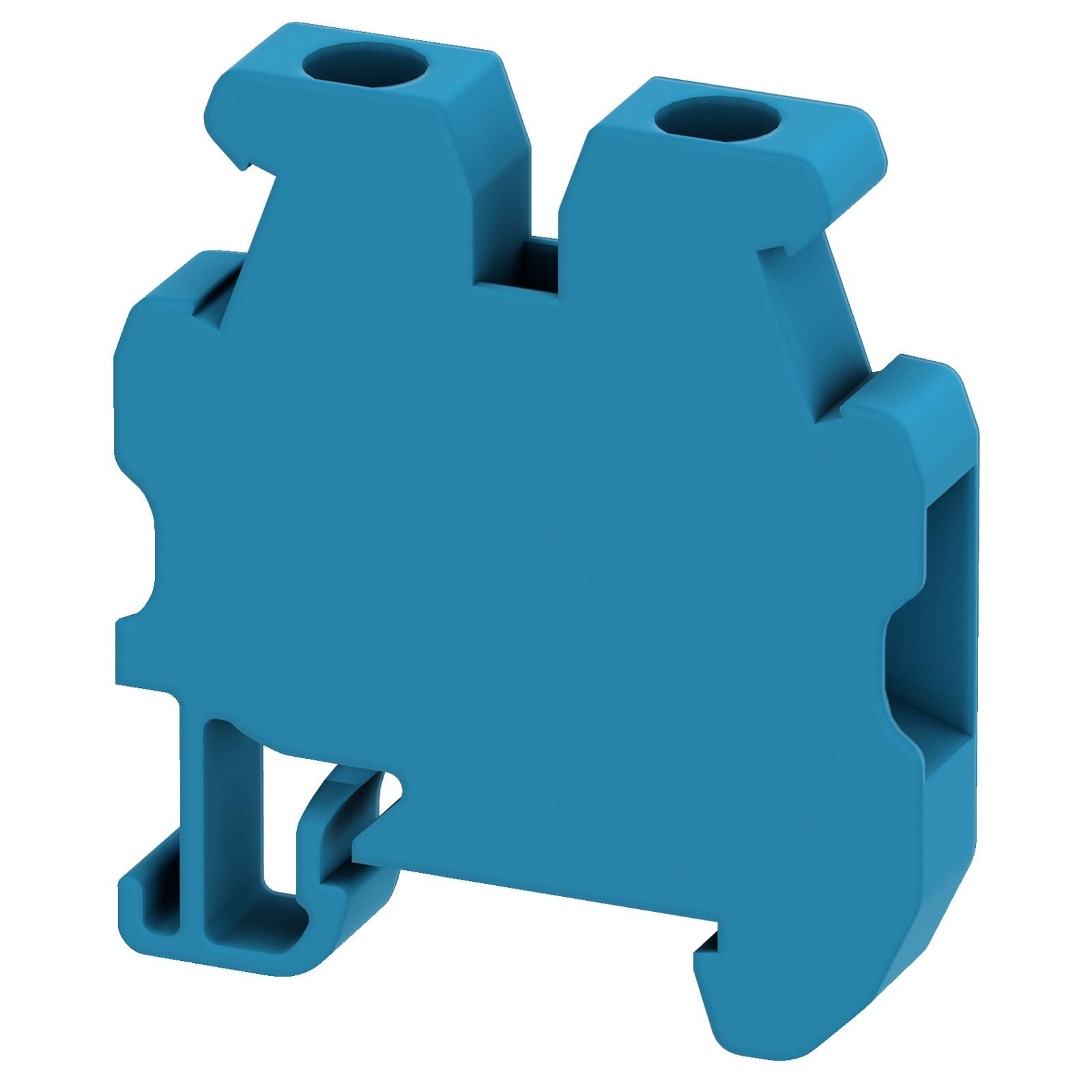 SCREW TERMINAL, MINI, FOR 15MM DIN RAIL, FEED THROUGH, 2 POINTS, 4MM²