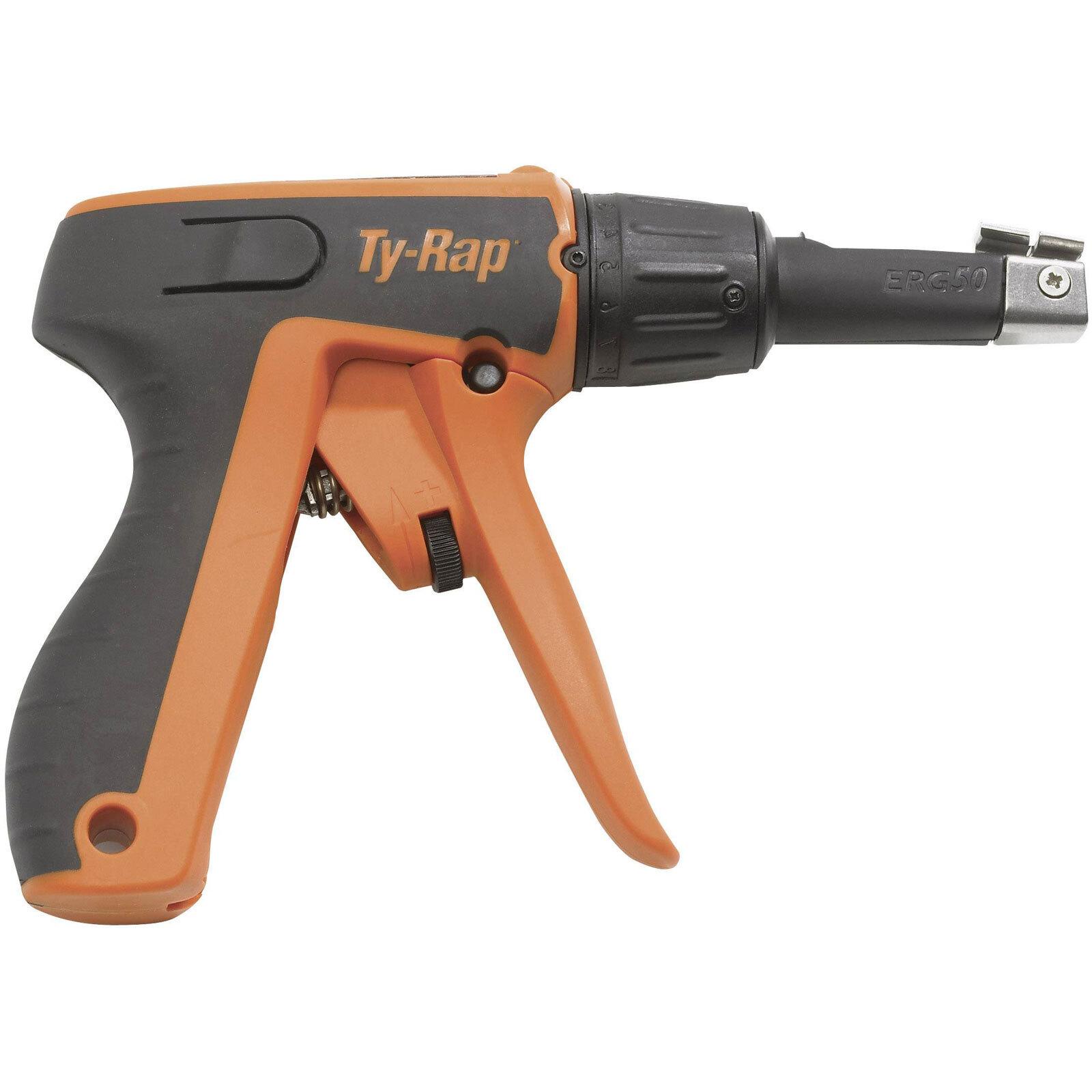 Ergonomic Hand Tool for Nylon Cable Ties 18-50 Pounds, 0.094-0.184 Cable Tie Width