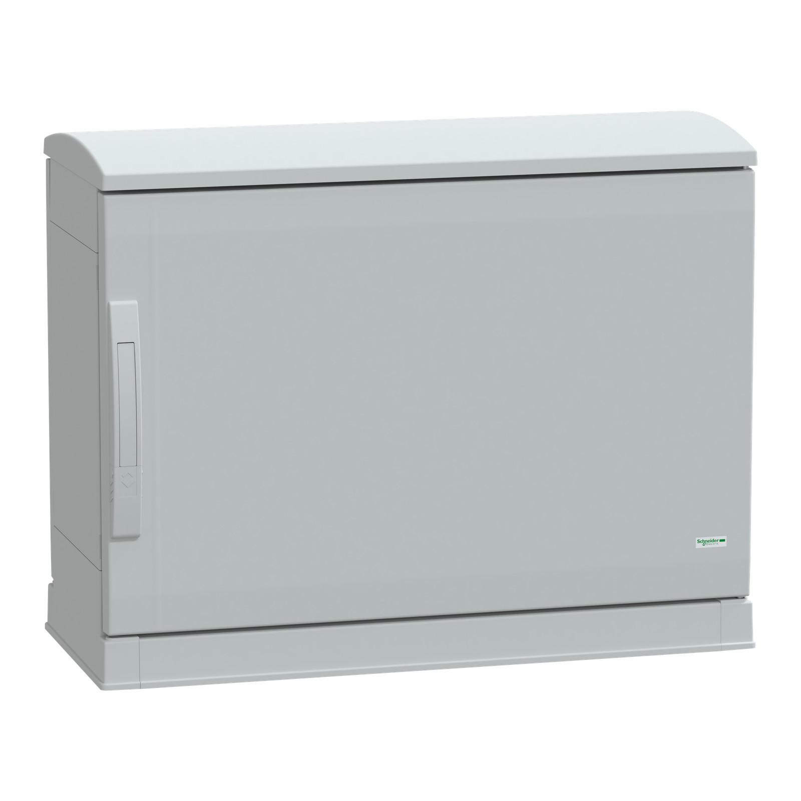 Floor standing polyester enclosure, Thalassa PLA, open bottom, ventilated canopy, 500x750x320mm, IP44, IK10