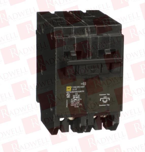 Quad tandem circuit breaker, Homeline, 1 x 2 pole at 30A, 1 x 2 pole at 50A, 120/240VAC, 10kA AIR, plug in, UL
