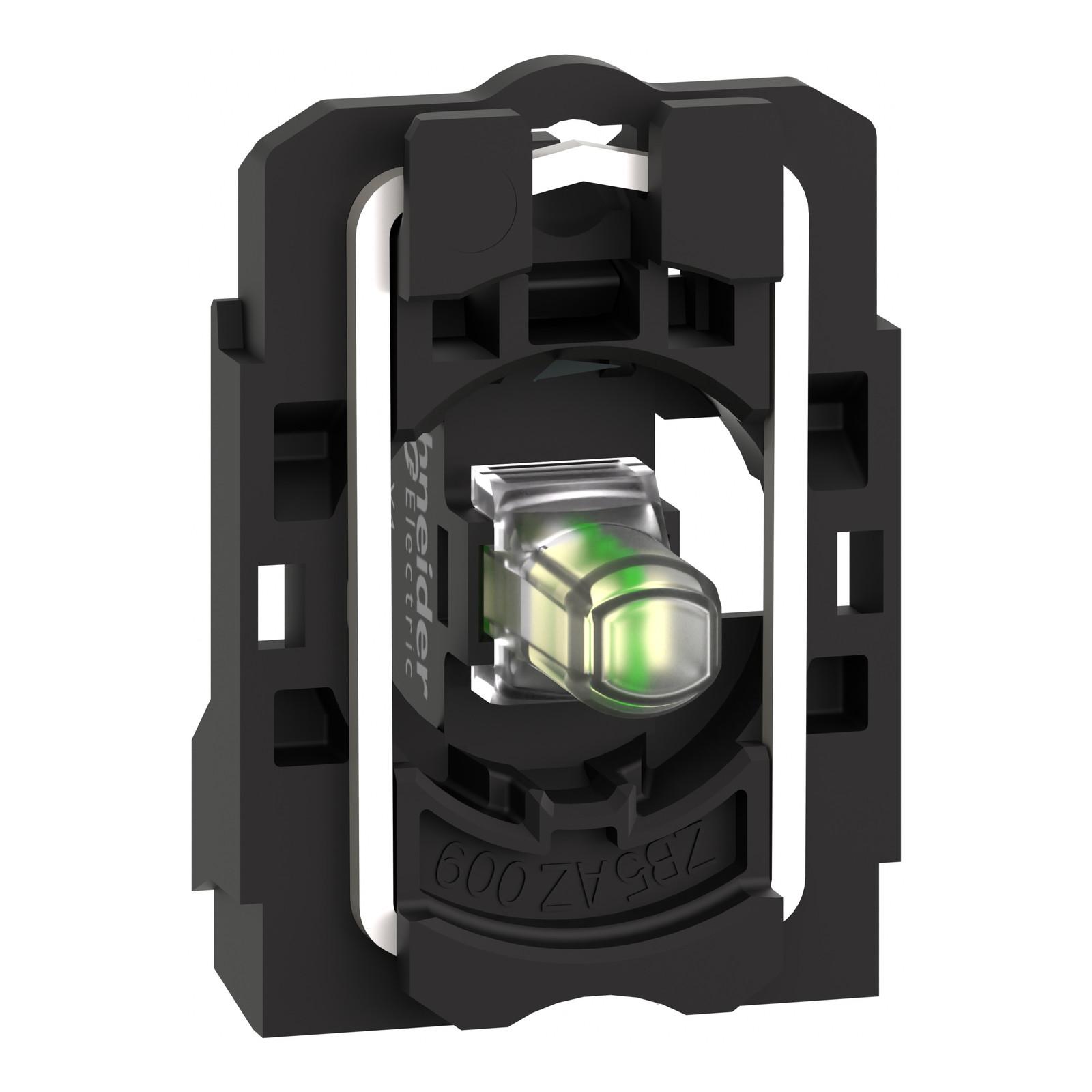 Complete body light block assembly, Harmony XB5, plastic, universal LED, body fixing collar, 230...240V AC