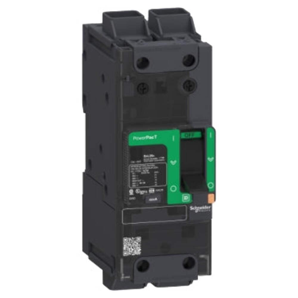Circuit breaker, PowerPacT B, 40A, 2 pole, 600Y/347VAC, 14kA, lugs, thermal magnetic, 80%