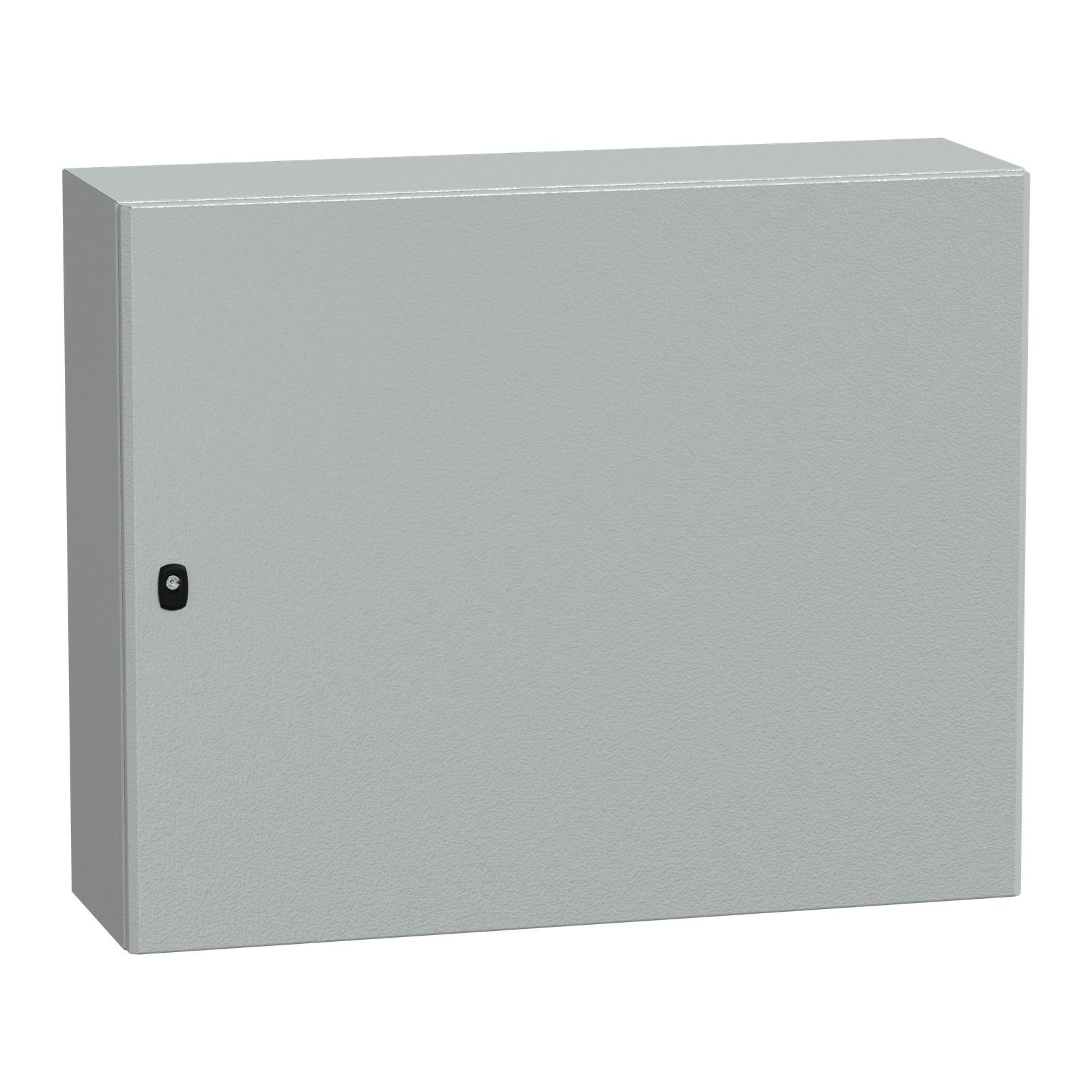 Wall mounted steel enclosure, Spacial S3D, plain door, with mounting plate, 800x1000x300mm, IP66, IK10