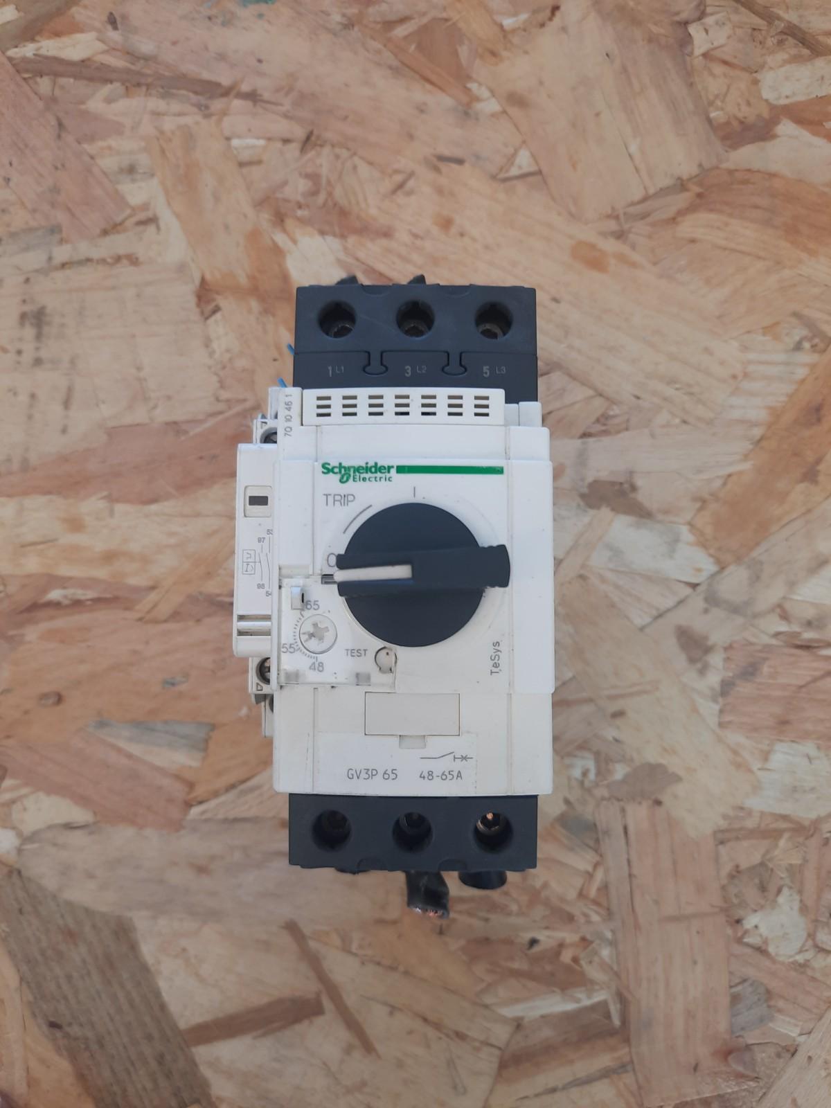 TeSys Deca Manual Starter and Protector, thermal magnetic circuit protector, rotary knob, 48 to 65 A, EverLink BTR