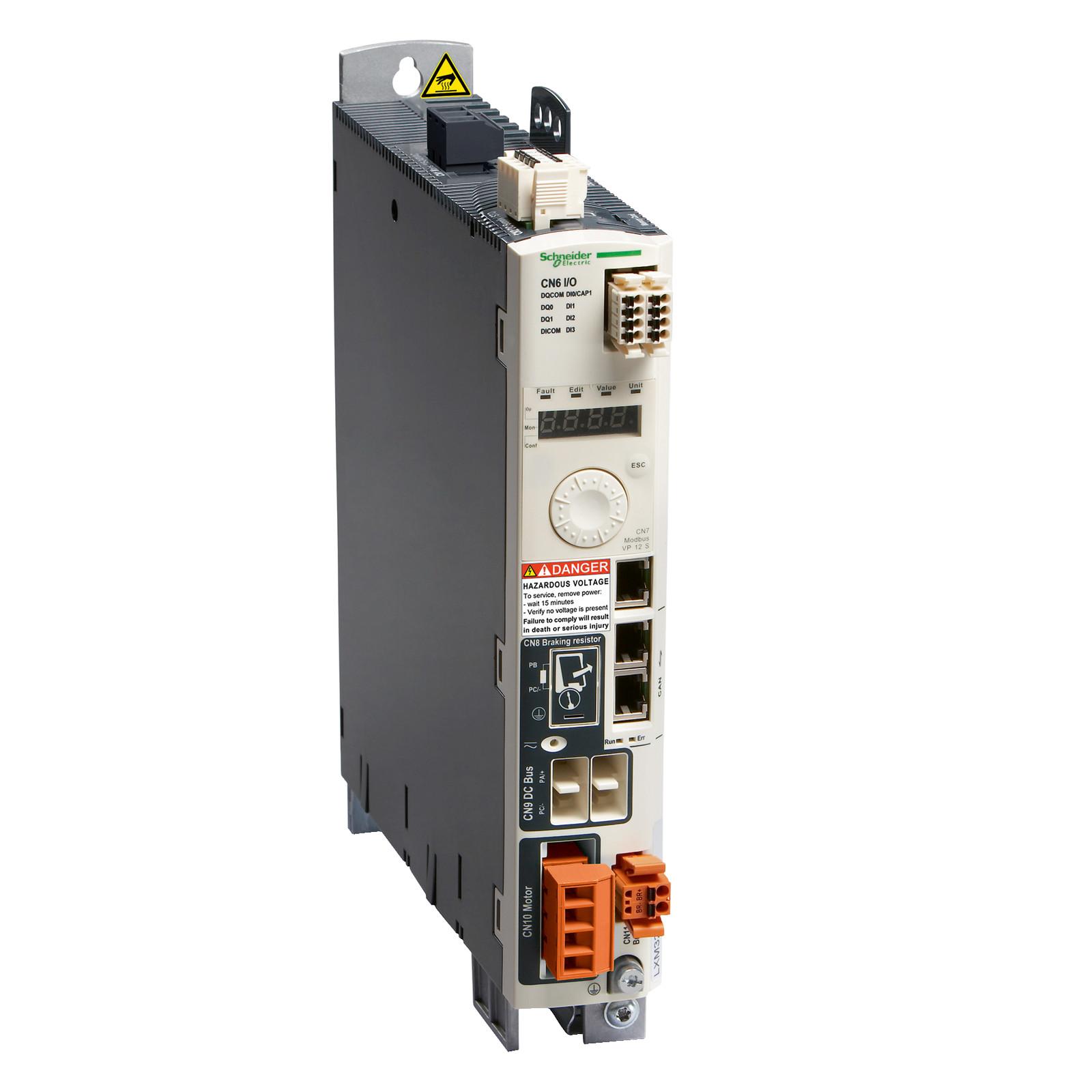 motion servo drive, Lexium 32, 4.5A, single phase, supply voltage 115 to 230V, 0.15 to 0.3kW, IP20