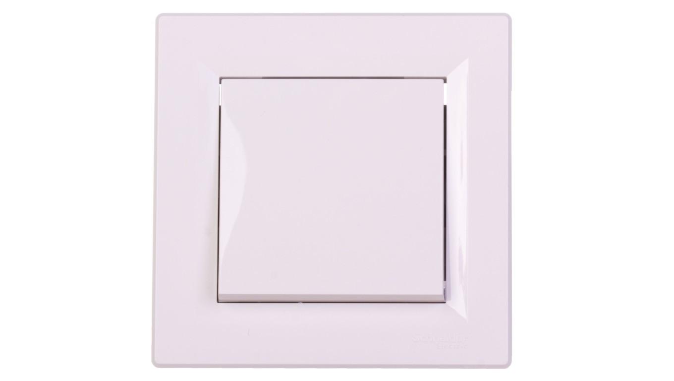 Asfora - 1pole Switch - 10AX Screwless, White