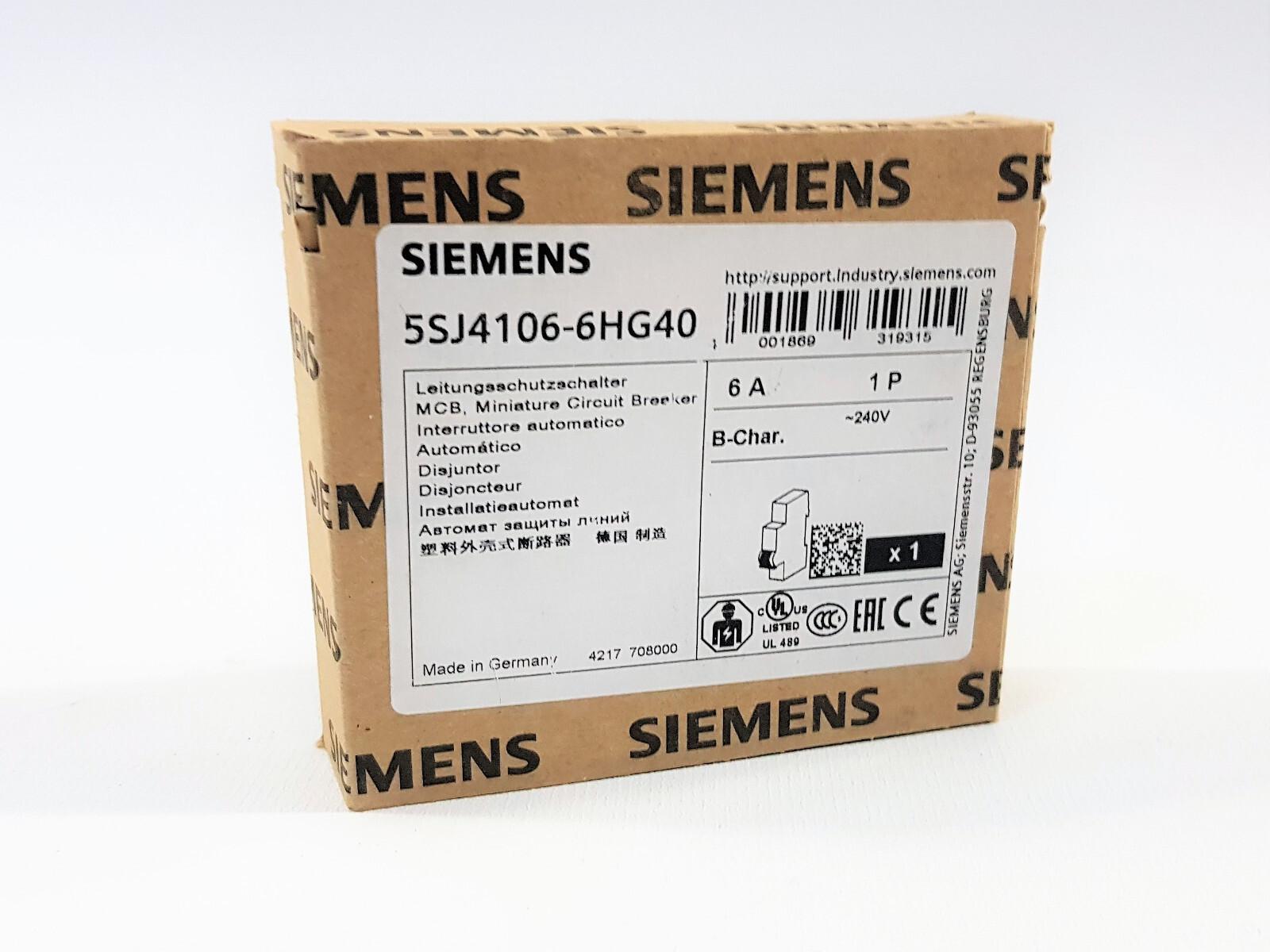 MCB 5SJ4 1P 240V 6A SAME PH 14K B-TRIP