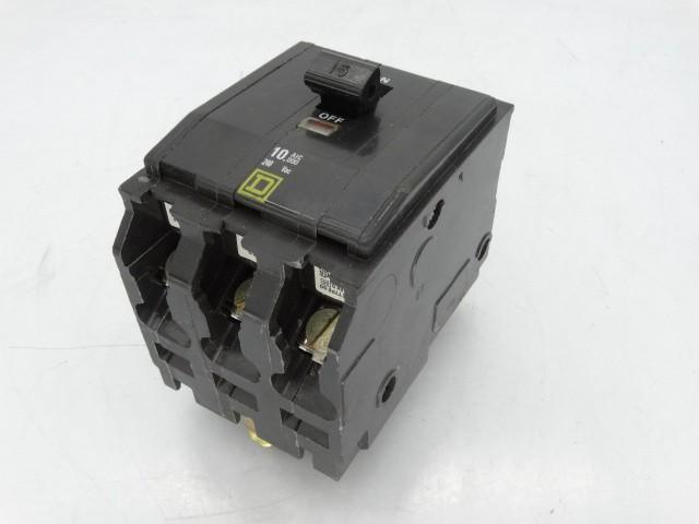 Mini circuit breaker, QO, 15A, 3 pole, 120/240VAC, 10kA, plug in mount